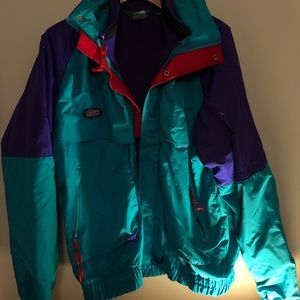 Bulky 80’s hipster windbreaker jacket